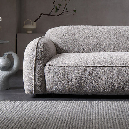 Evelyn Gray Boucle 3 Seater Sofa Armrest Couch