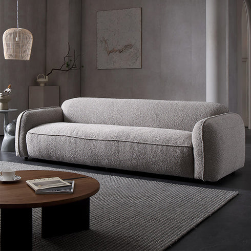 Evelyn Gray Boucle 3 Seater Sofa Armrest Couch