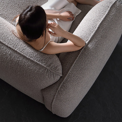 Evelyn Gray Boucle 3 Seater Sofa Armrest Couch