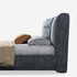 Evert Suede Fabric Upholstered Headboard Modern Bed Frame