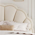 Figueroa Microfiber Leather Flower Shaped Headboard Modern Bed Frame