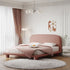 Flore Boucle Round Shaped Headbord Bed Frame