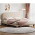 Flore Boucle Round Shaped Headbord Bed Frame