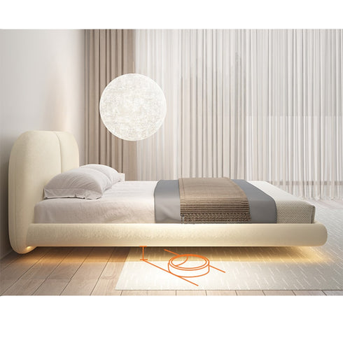 Garan Velvet Modern Floating Bed Frame