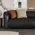 Gene Black Calf Round Multi Seater Sofa Luxury Interior Curved Sectionl Couch