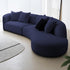 Gene Boucle Round Shaped 4 Seater Sofa Luxury Interior Curved Couch