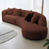 Gene Boucle Round Shaped 4 Seater Sofa Luxury Interior Curved Couch