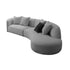 Gene Boucle Round Shaped 4 Seater Sofa Luxury Interior Curved Couch