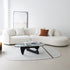 Gene Boucle Round Shaped 4 Seater Sofa Luxury Interior Curved Couch
