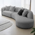 Gene Boucle Round Shaped 4 Seater Sofa Luxury Interior Curved Couch