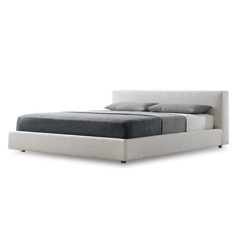 Gibbs Cotton Linen Blend Low Headboard Minimalist Bed Frame