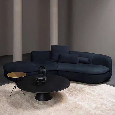 Grace Fabric Curved Sectional Sofa L-Shape Couch