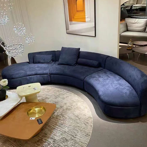 Grace Fabric Curved Sectional Sofa L-Shape Couch