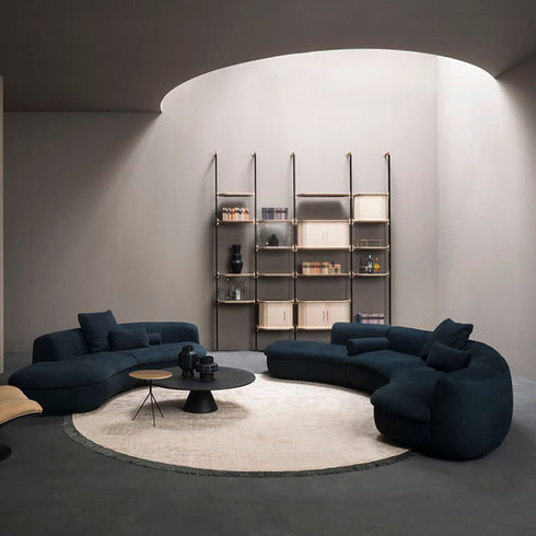 Grace Fabric Curved Sectional Sofa L-Shape Couch