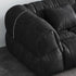 Hardy Black Calf Leather Sectional Sofa L-Shape Couch