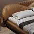 Hazel Microfiber Leather Luxury Curved Headboard Bed Frame