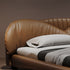 Hazel Microfiber Leather Luxury Curved Headboard Bed Frame