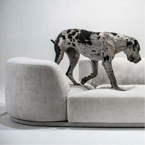 Herbert Suede Fabric Multi Seater Swivel Sofa Designer Couch