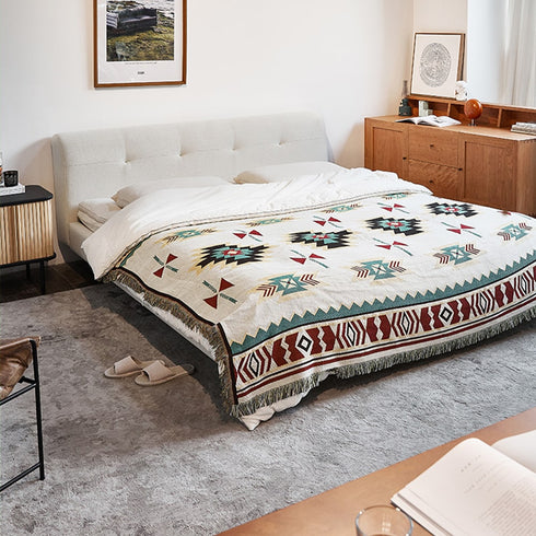 Hewez Boucle Minimalist Bed Frame