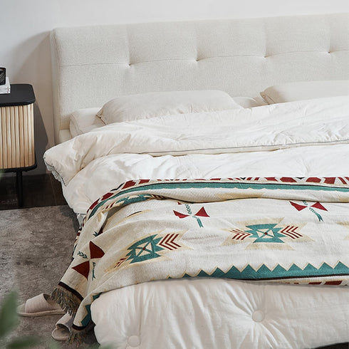 Hewez Boucle Minimalist Bed Frame