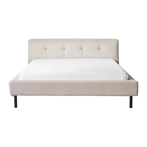 Hewez Boucle Minimalist Bed Frame