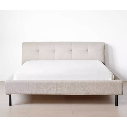 Hewez Boucle Minimalist Bed Frame