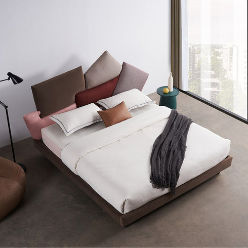 Ifra Suede Fabric Special Shaped Modern Bed Frame