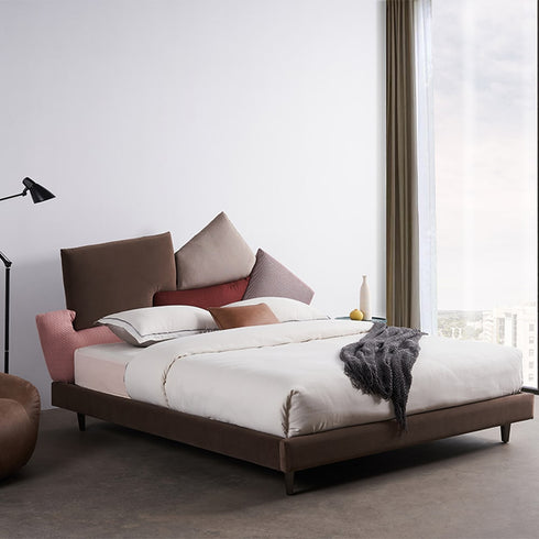 Ifra Suede Fabric Special Shaped Modern Bed Frame