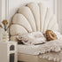 Innis Velvet Flower Shaped Headboard Bed Frame