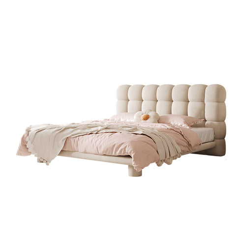 Isra Boucle Puff Upholstered Bed Frame