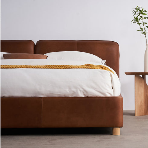 Itotia Microfiber Leather Bed Frame
