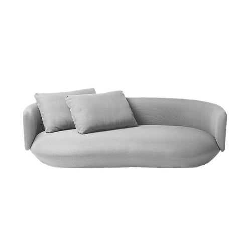 Ivan Velvet Fabric Round Shaped 3-Seater Sofa Modern Couch