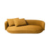 Ivan Velvet Fabric Round Shaped 3-Seater Sofa Modern Couch