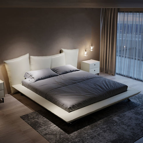 Ives Technology cloth Special Shaped Headboard Luxury Modern Bed Frame