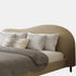 Jalyn Velvet Shaped Headboard Bed Frame