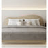 Jalyn Velvet Shaped Headboard Bed Frame