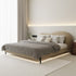 Jalyn Velvet Shaped Headboard Bed Frame