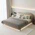 Jalyn Velvet Shaped Headboard Bed Frame