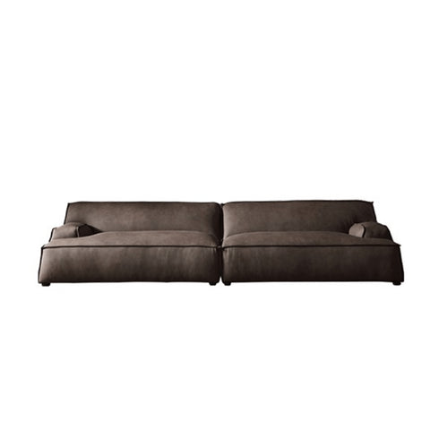 Jana Brown Technical Fabric 3 Seater Sofa 2-Pieces Couch