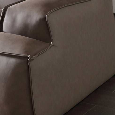 Jana Brown Technical Fabric 3 Seater Sofa 2-Pieces Couch