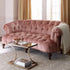 Jolie Velvet Fabric Arms Sofa Retro Loveseat Couch