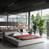 Jordy Modern Suede Fabric Bed Frame