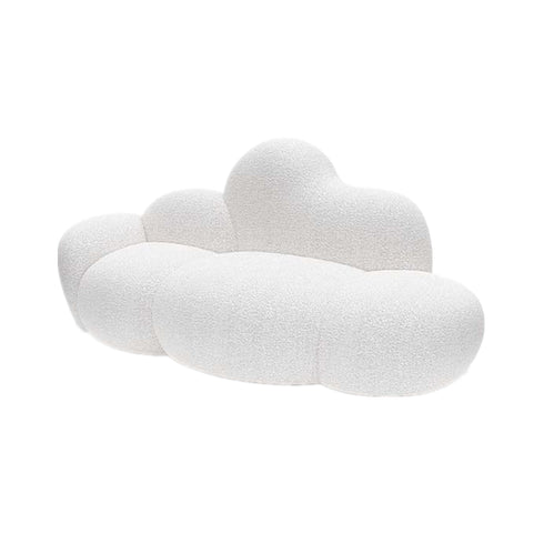 Joy Cloud Shaped Teddy Fleece 3 Seater Sofa Modern Upholstery Reception Couch