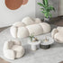 Joy Cloud Shaped Teddy Fleece 3 Seater Sofa Modern Upholstery Reception Couch