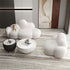 Joy Cloud Shaped Teddy Fleece 3 Seater Sofa Modern Upholstery Reception Couch