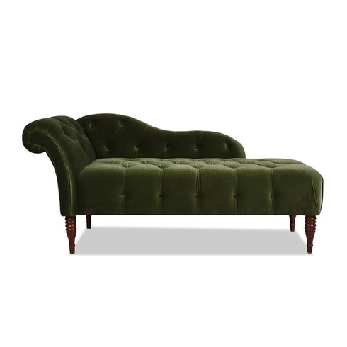 Jolian Green Velvet Recliner Loveseat Sofa Retro Daybed