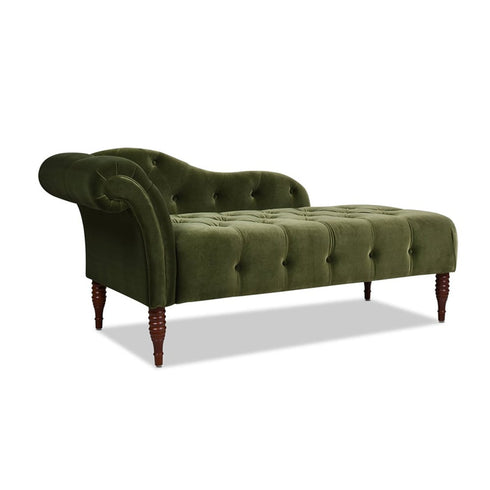 Jolian Green Velvet Recliner Loveseat Sofa Retro Daybed