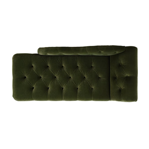 Jolian Green Velvet Recliner Loveseat Sofa Retro Daybed