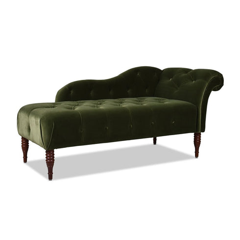 Jolian Green Velvet Recliner Loveseat Sofa Retro Daybed