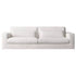 Una White Fabric 3 Seater Sofa Modernism Slipcovered Couch